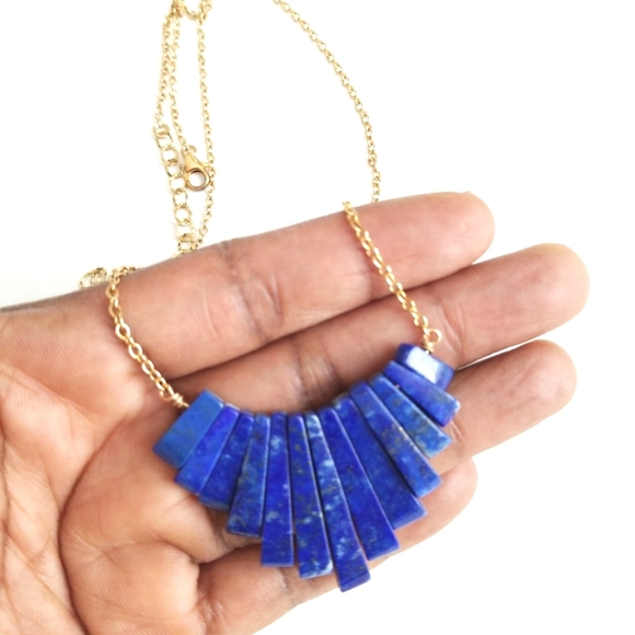 Heather Hawkins Lapis Tribal Necklace - Picture 2 of 6